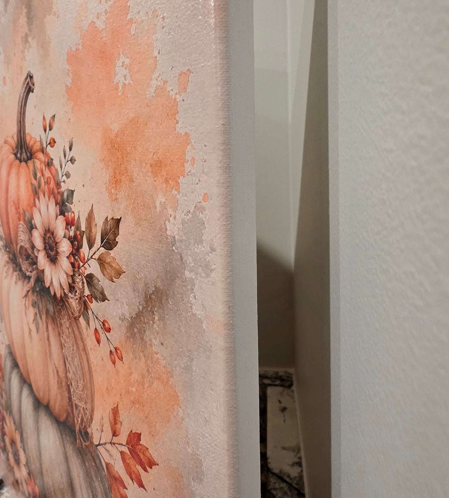 16 x 20 Wrapped Canvas Print on Wood Frame w/ Fall Design
