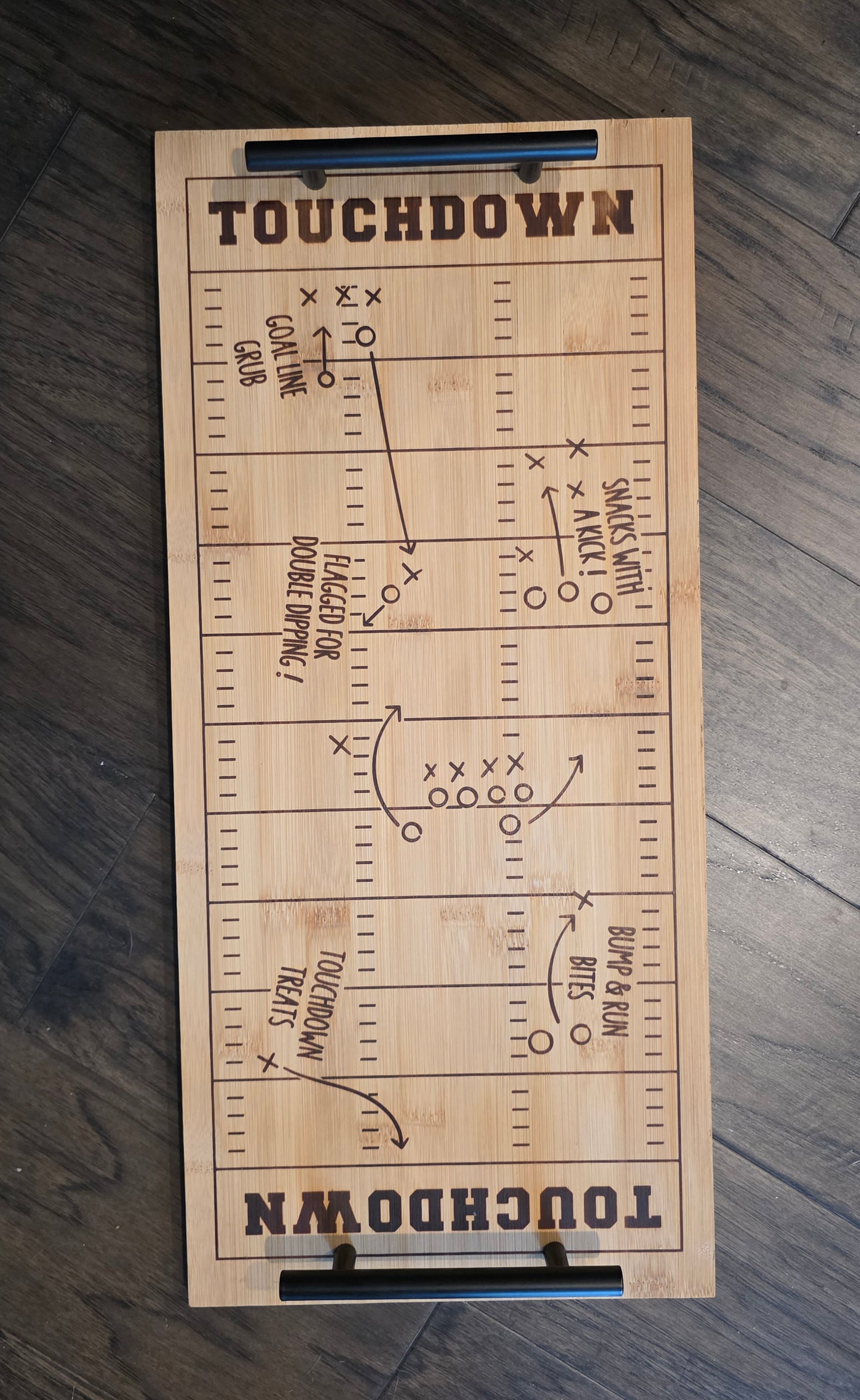 Bamboo Football Field Serving Board