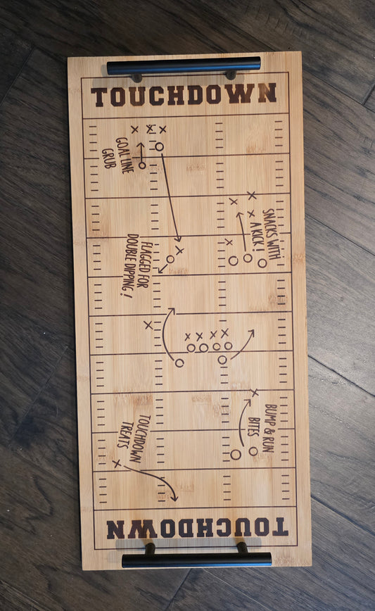 Bamboo Football Field Serving Board