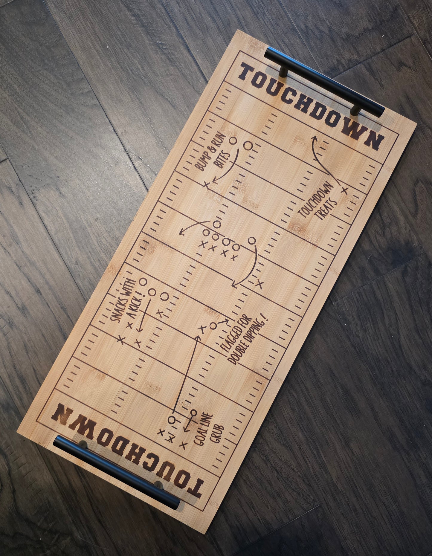 Bamboo Football Field Serving Board