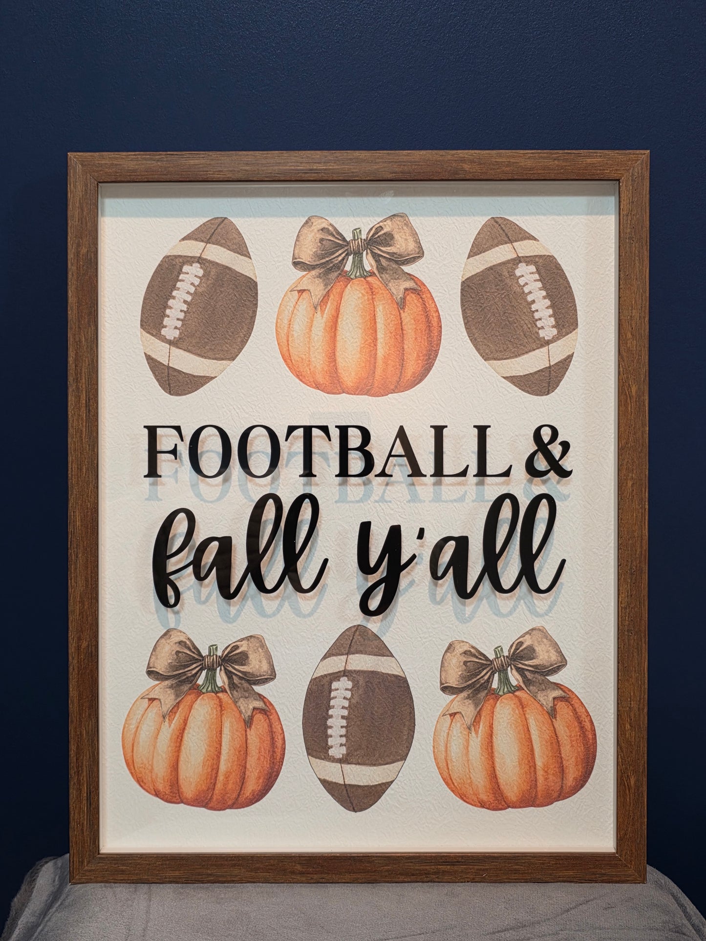 Football & Fall Y'all Framed Art Print