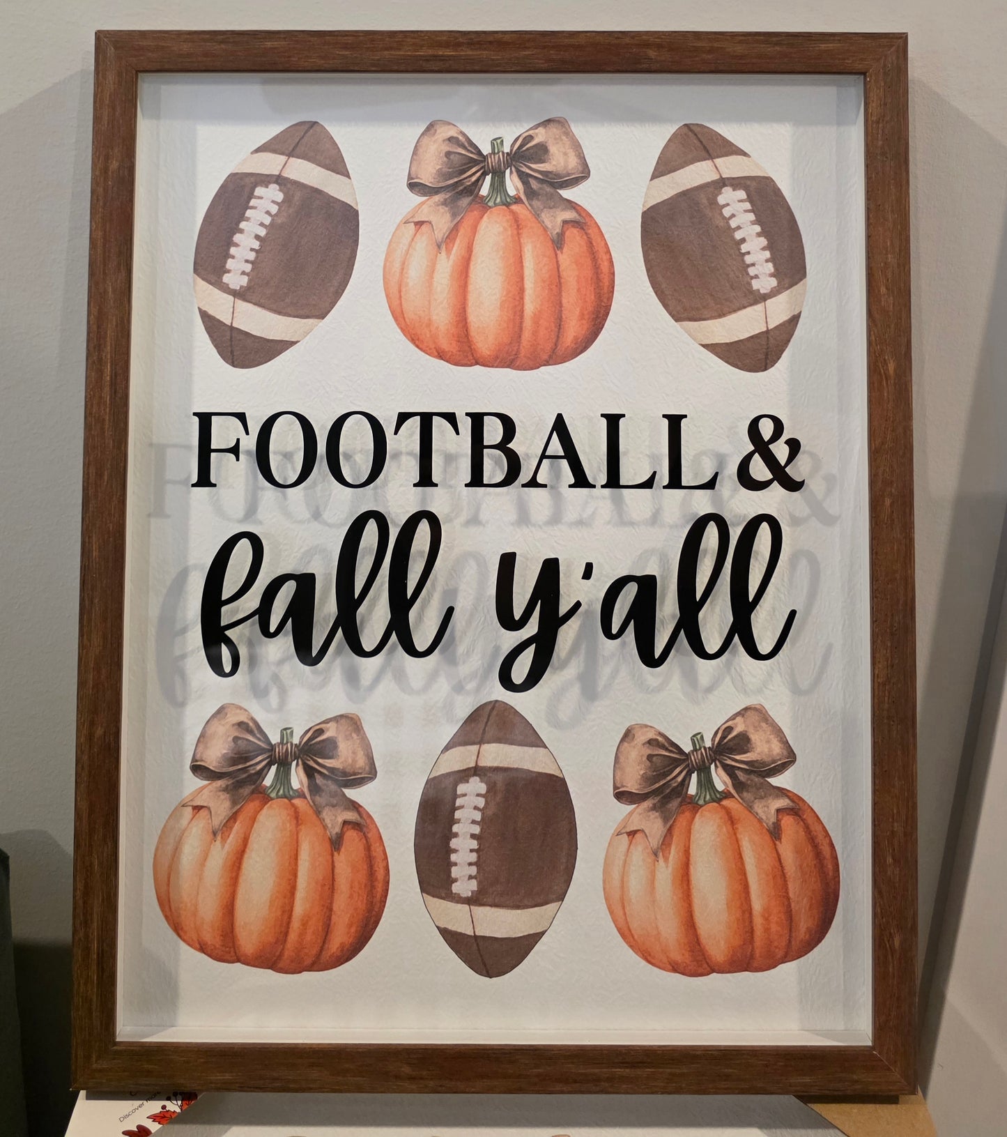 Football & Fall Y'all Framed Art Print