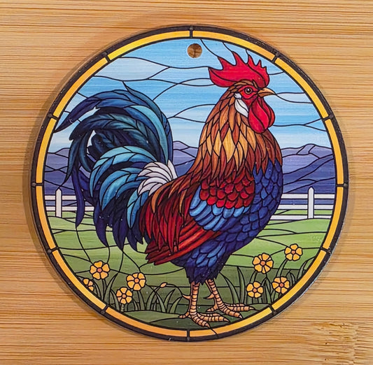 Acrylic Ornaments with Rooster Design