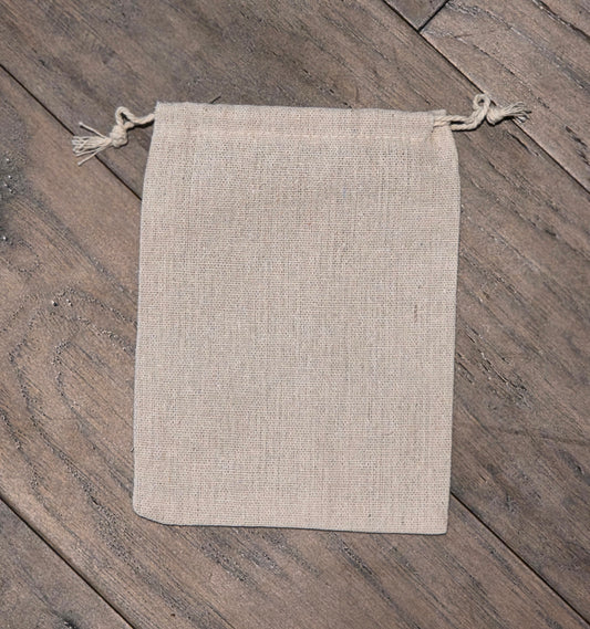 Small Fine Linen Bags with Drawstring