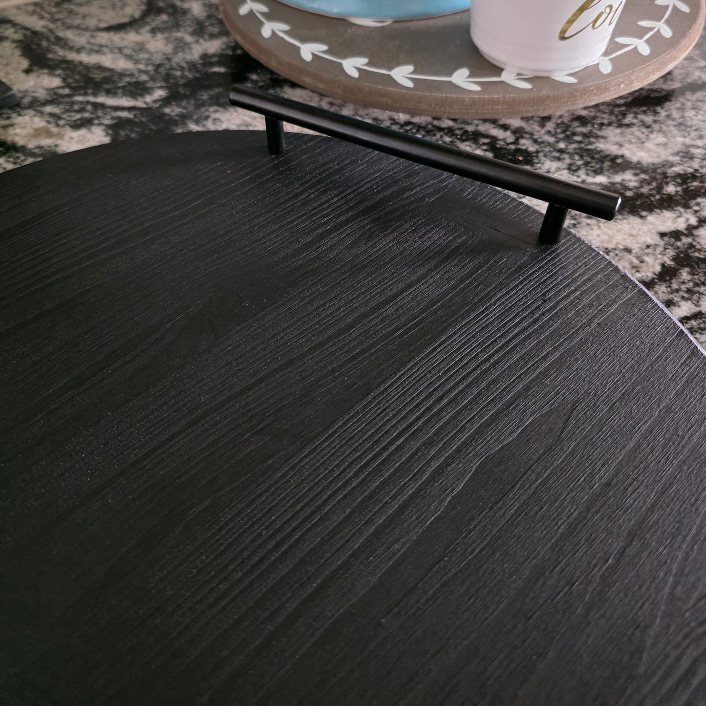 15" Round Serving Tray with Handles - 3 Colors