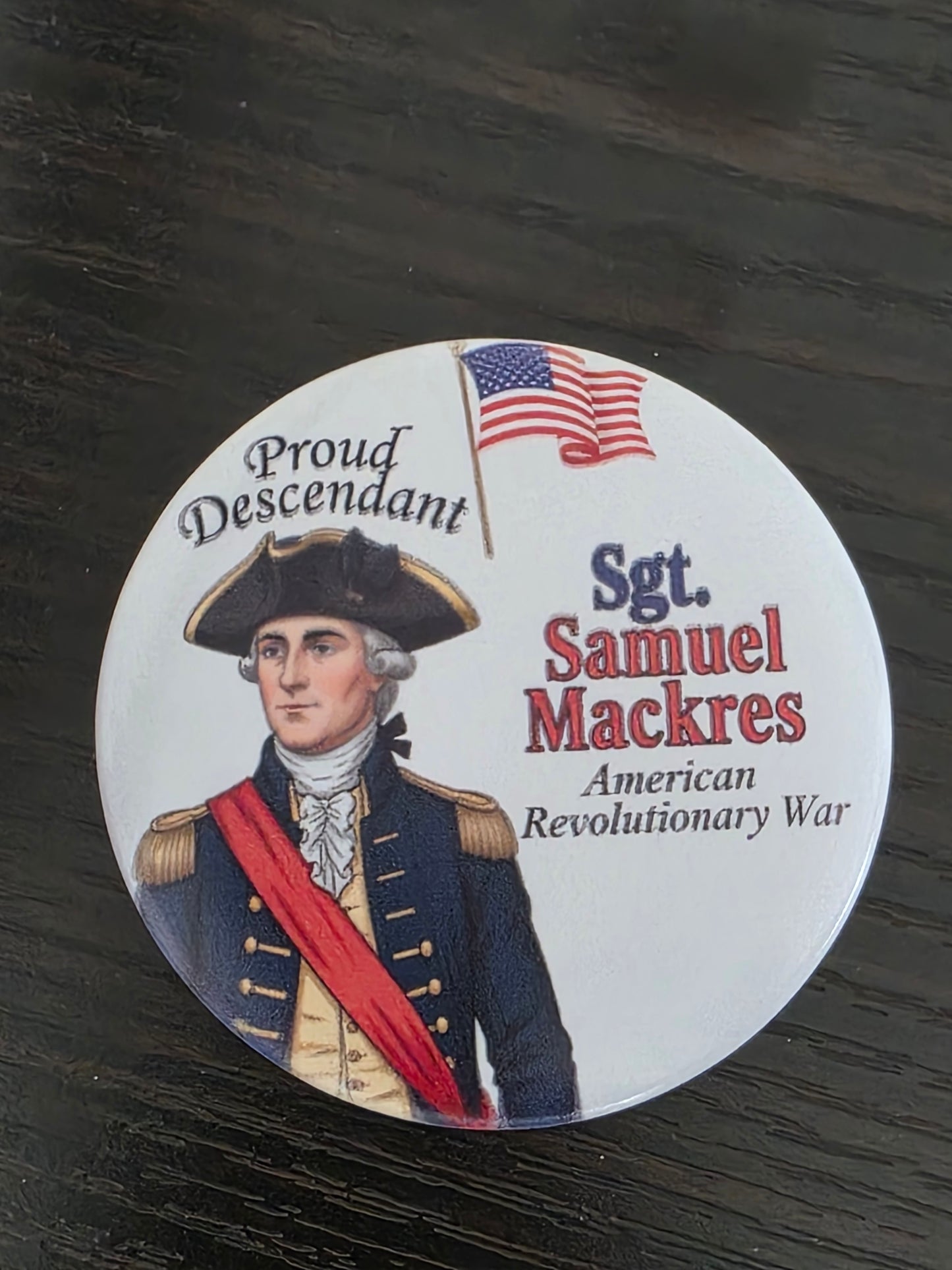 White Button Pin