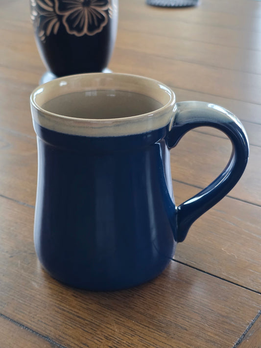 Glazed Stoneware Coffee Mugs - 2 Colors