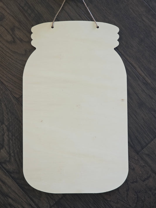 Custom Hanging Wood Mason Jar Decor