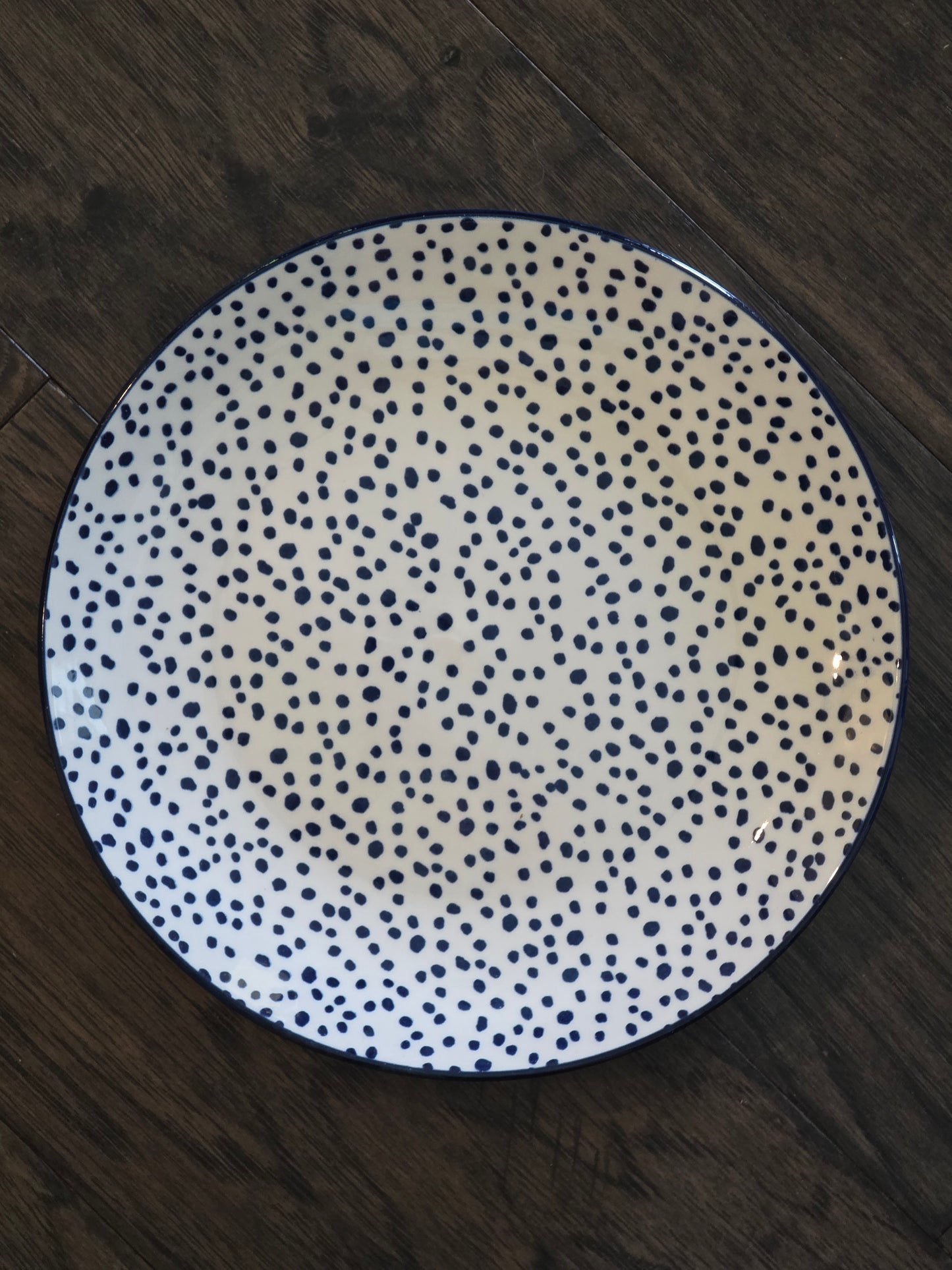 Decorative Dotted Ceramic Plate - 4 Colors