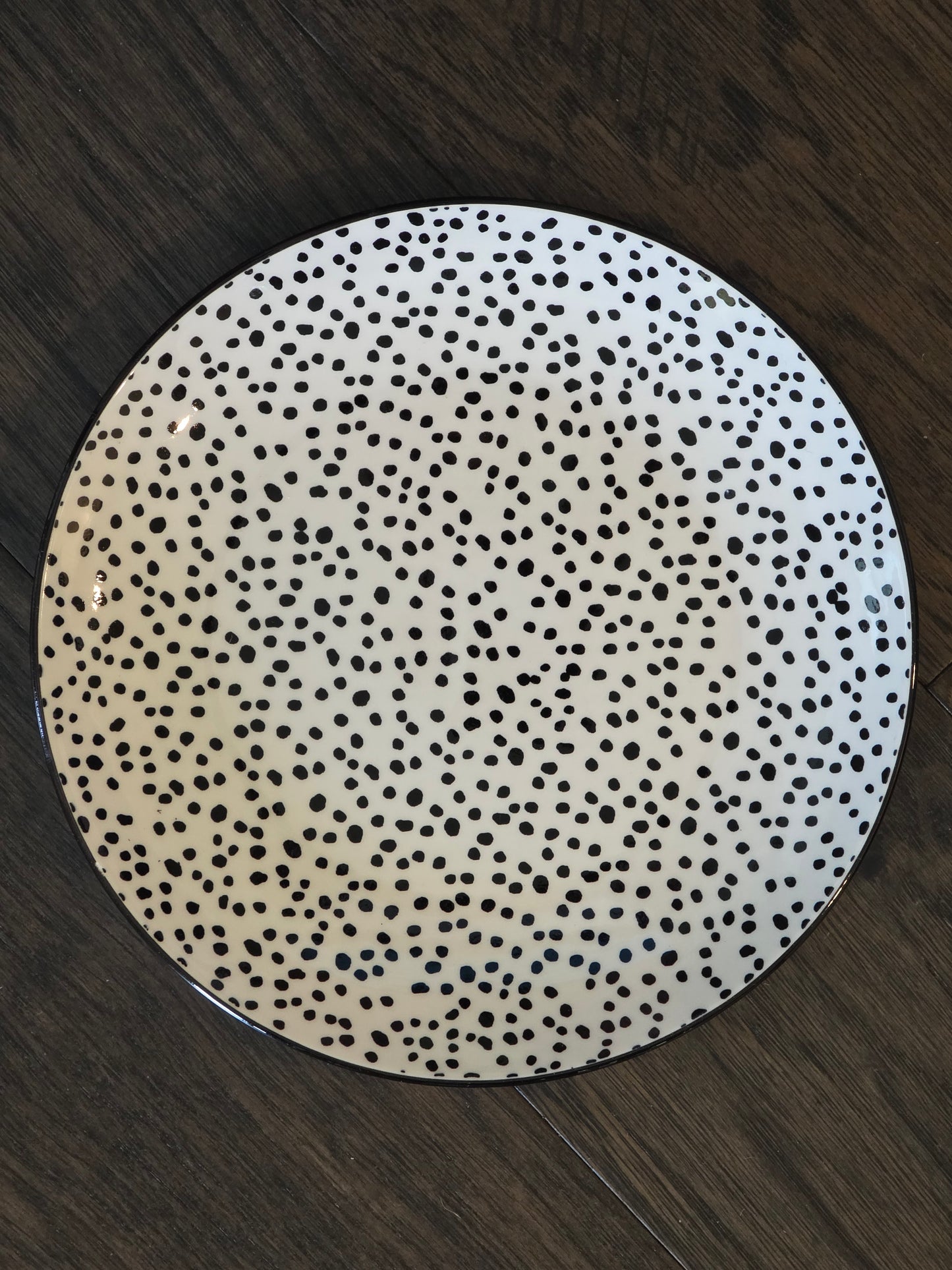 Decorative Dotted Ceramic Plate - 4 Colors