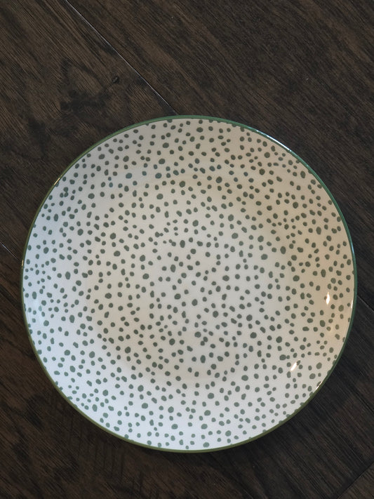 Decorative Dotted Ceramic Plate - 4 Colors