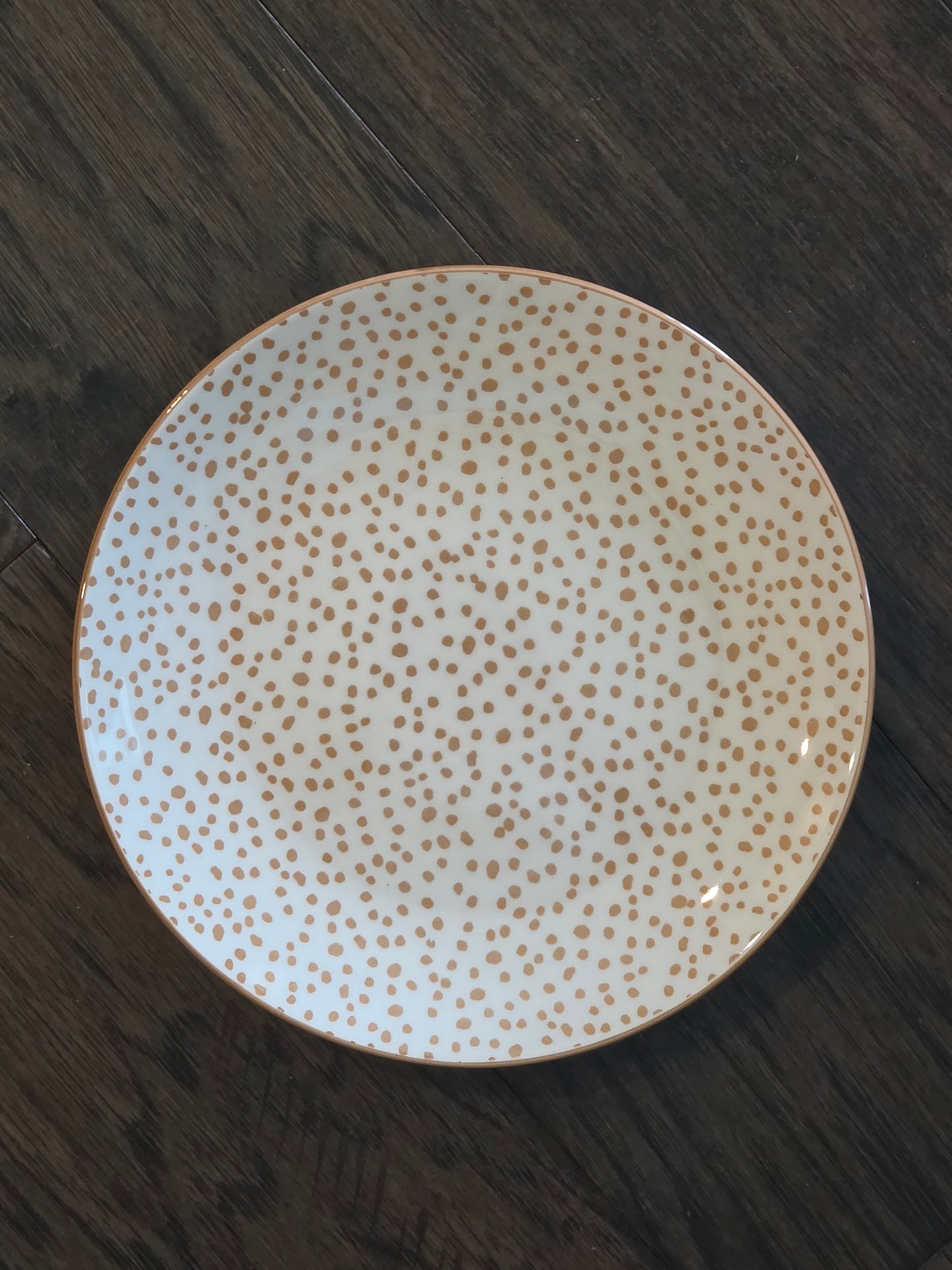 Decorative Dotted Ceramic Plate - 4 Colors