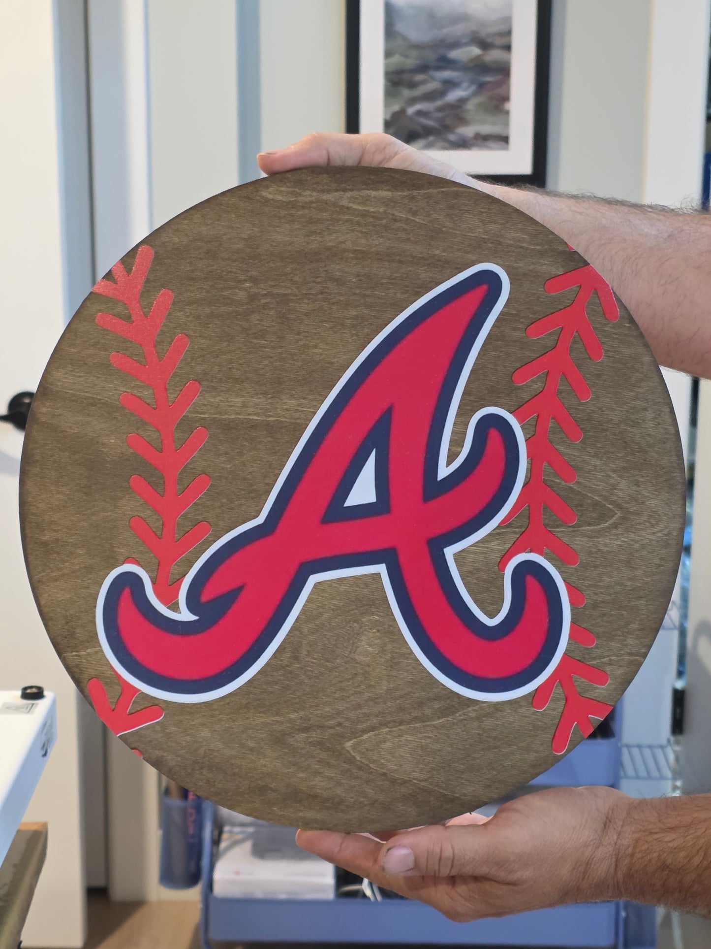 14" Round Plywood Door Hanger/Wall Decor - 3 Colors