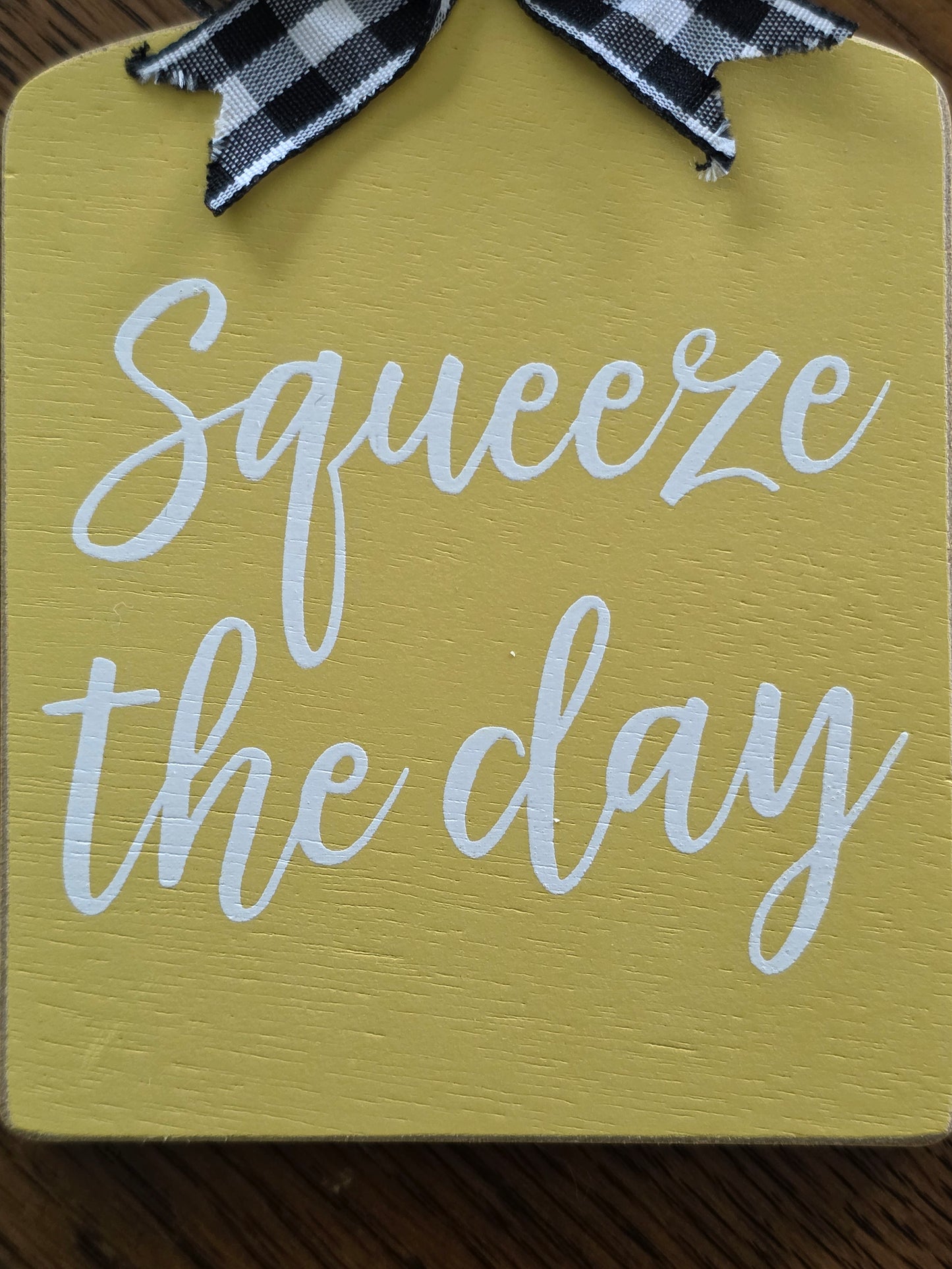Yellow Mini Cutting Board Wood Hanger / Ornament