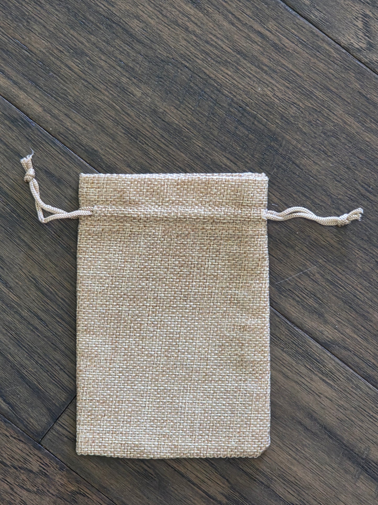 Custom Small Burlap Drawstring Gift bags with Tags
