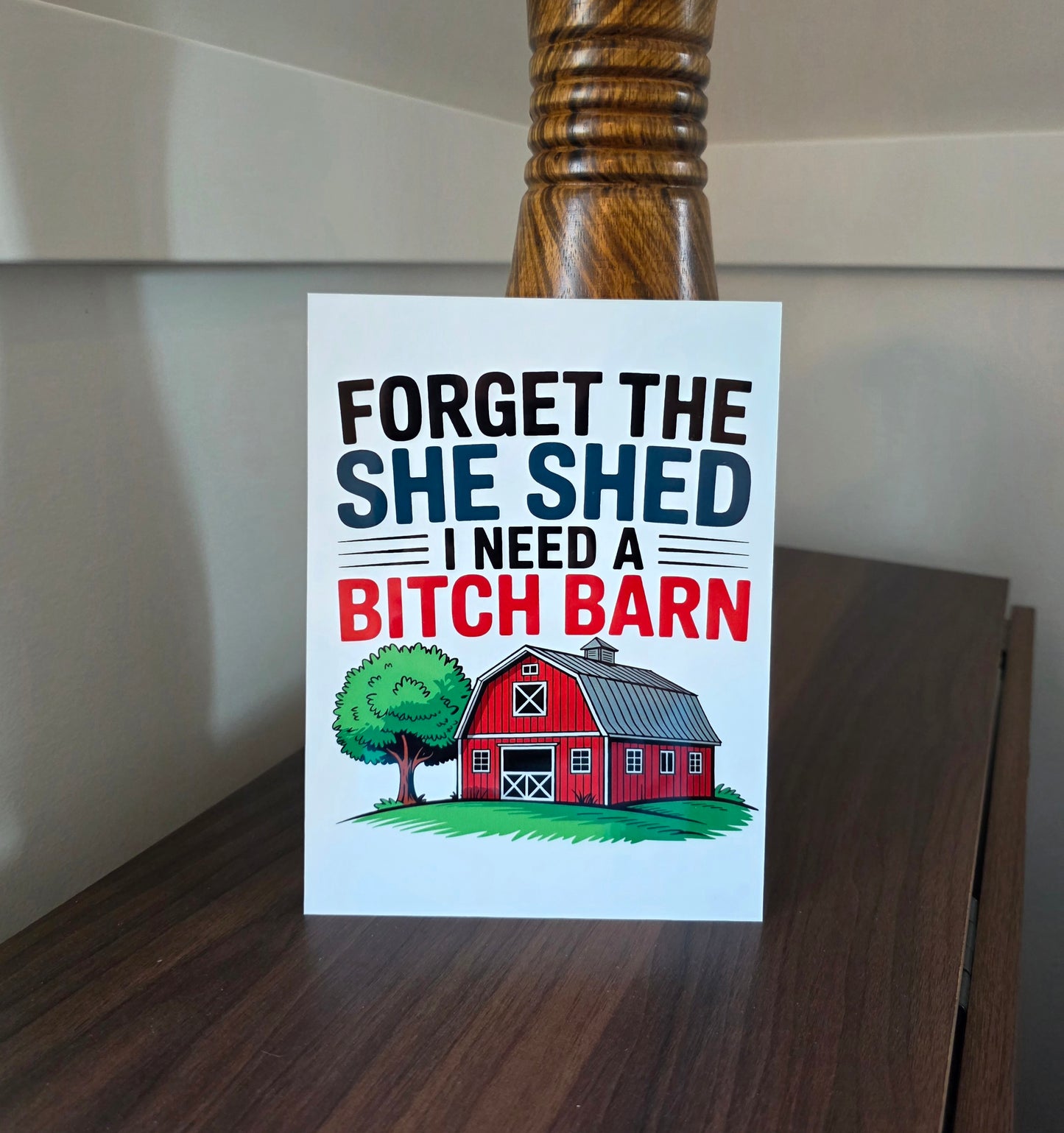 Aluminum Metal Sign with She Shed Design