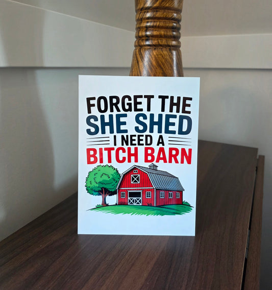 Aluminum Metal Sign with She Shed Design