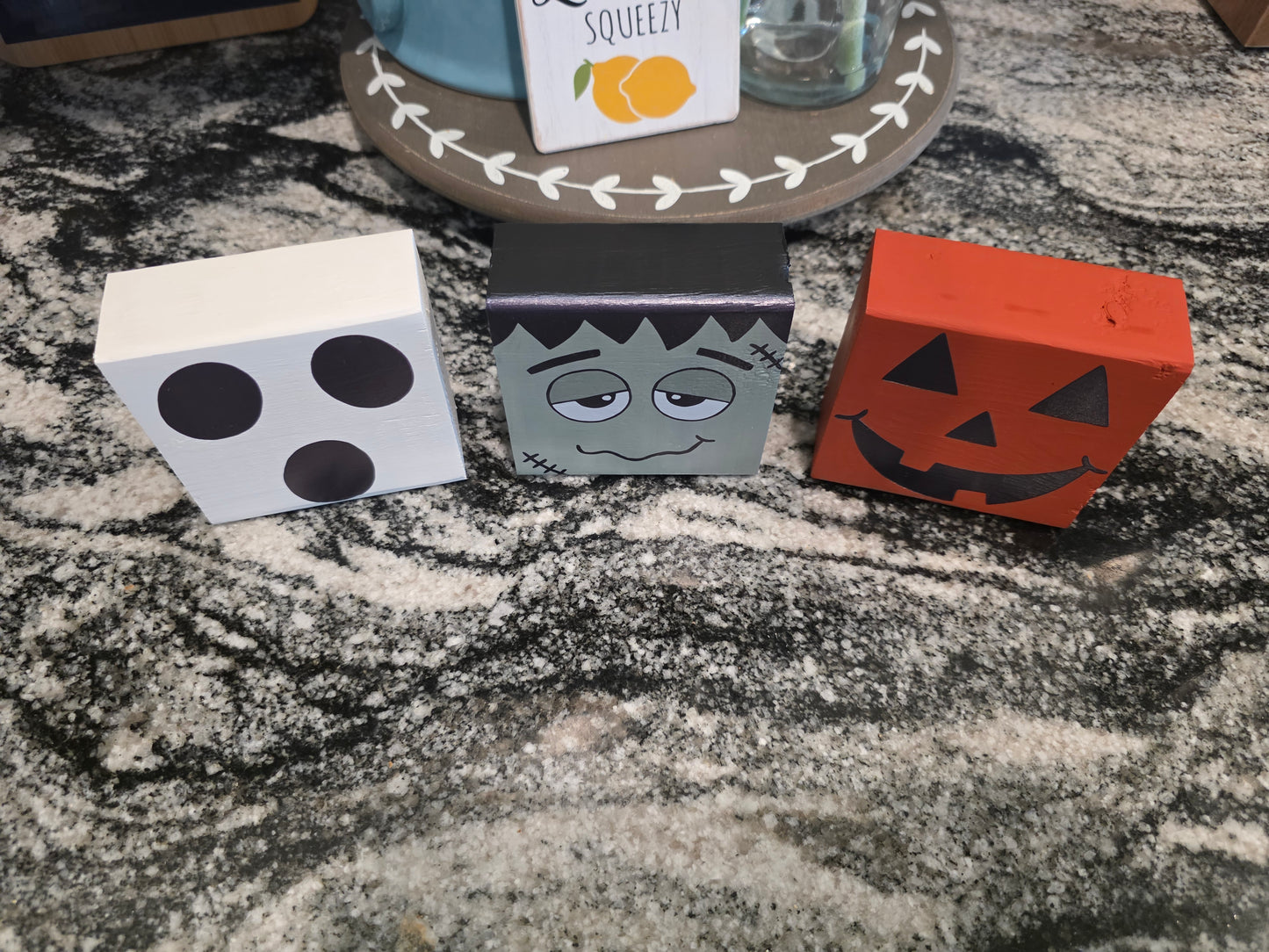 Halloween Wood Blocks - 3 pc Set