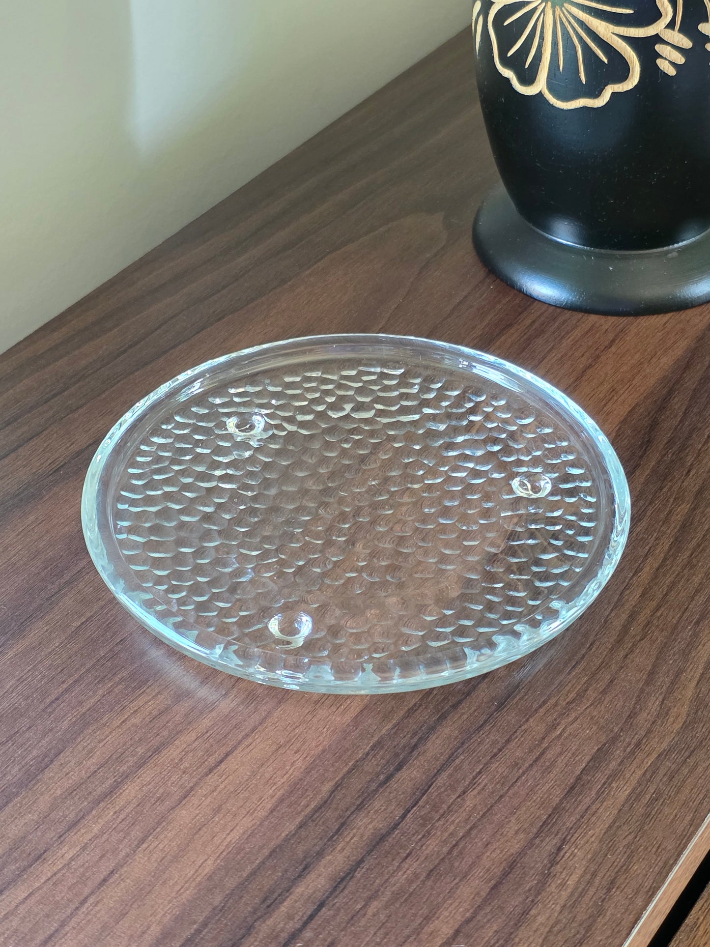 Luminessense Glass Plate Candleholder or Decorative Tray