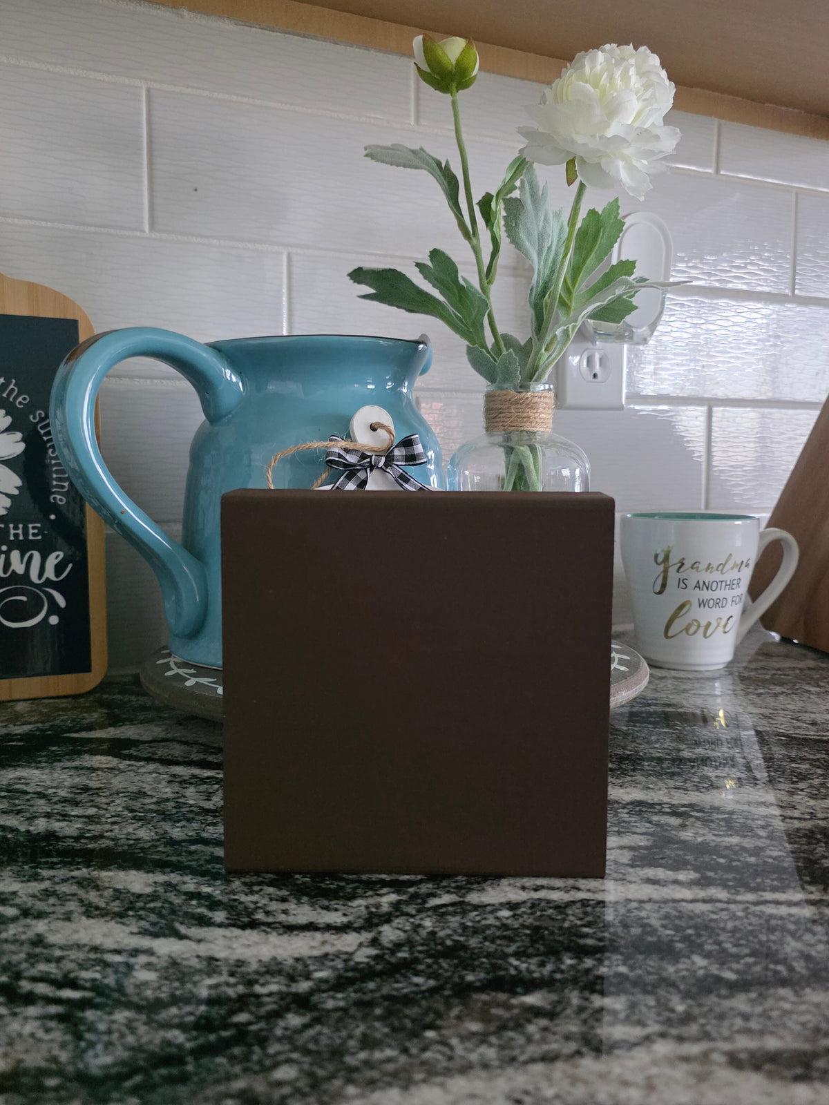 Custom Square Wood Block Decor - 5 Colors