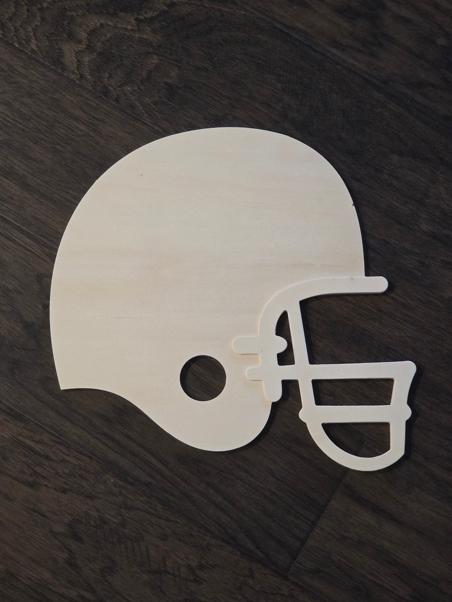 Custom Wood Football Helmet Piece - 12 Colors