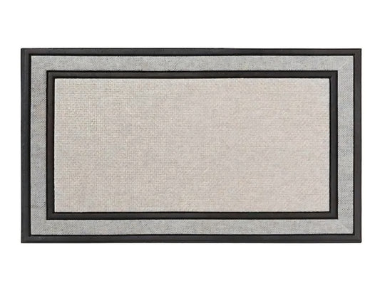 Racetrack Gray Rubber Non-Slip Outdoor/Indoor Door Mat