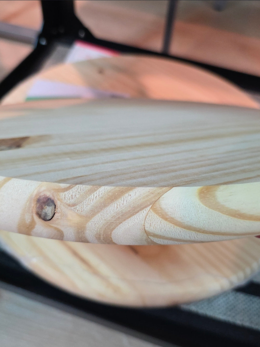 15" Round Knotty Pine Door Hanger / Wall Decor - 3 Colors