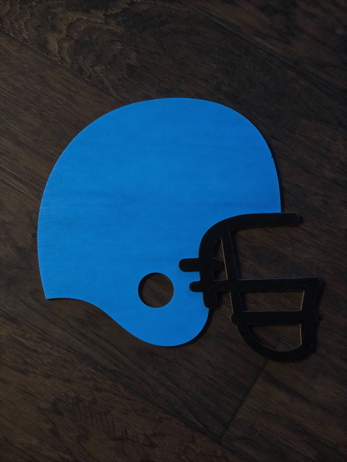 Custom Wood Football Helmet Piece - 12 Colors
