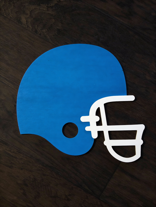 Custom Wood Football Helmet Piece - 12 Colors