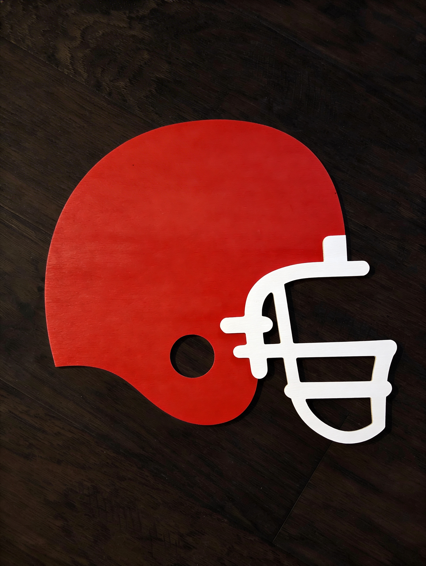 Custom Wood Football Helmet Piece - 12 Colors