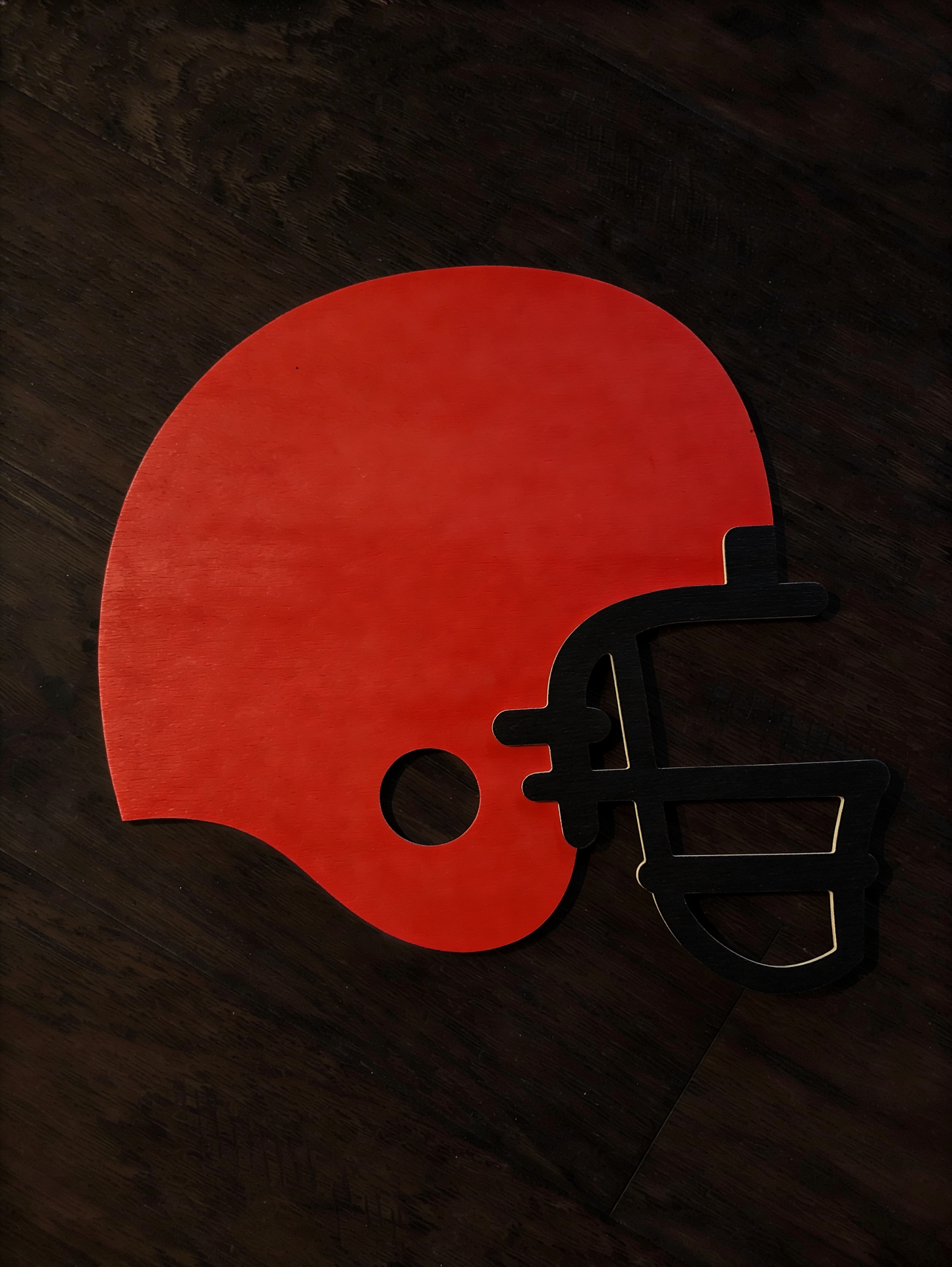 Custom Wood Football Helmet Piece - 12 Colors
