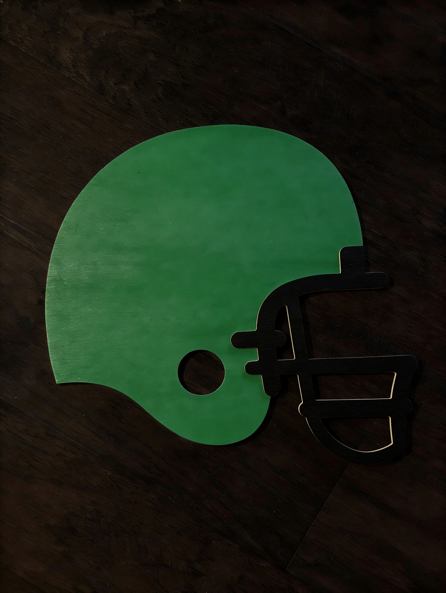 Custom Wood Football Helmet Piece - 12 Colors