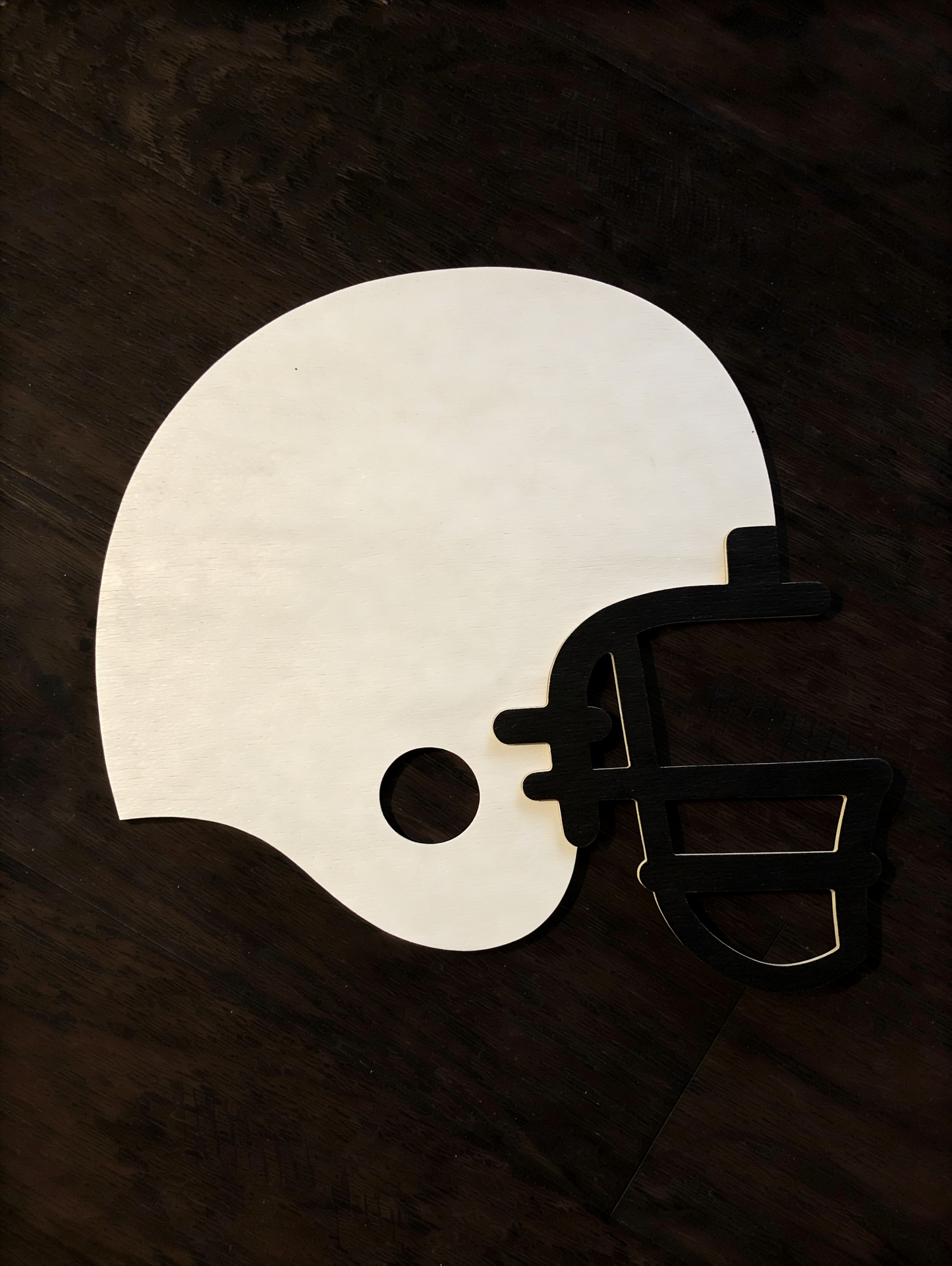 Custom Wood Football Helmet Piece - 12 Colors