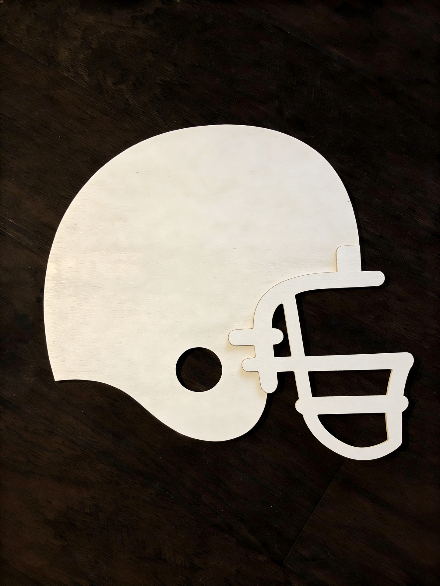 Custom Wood Football Helmet Piece - 12 Colors