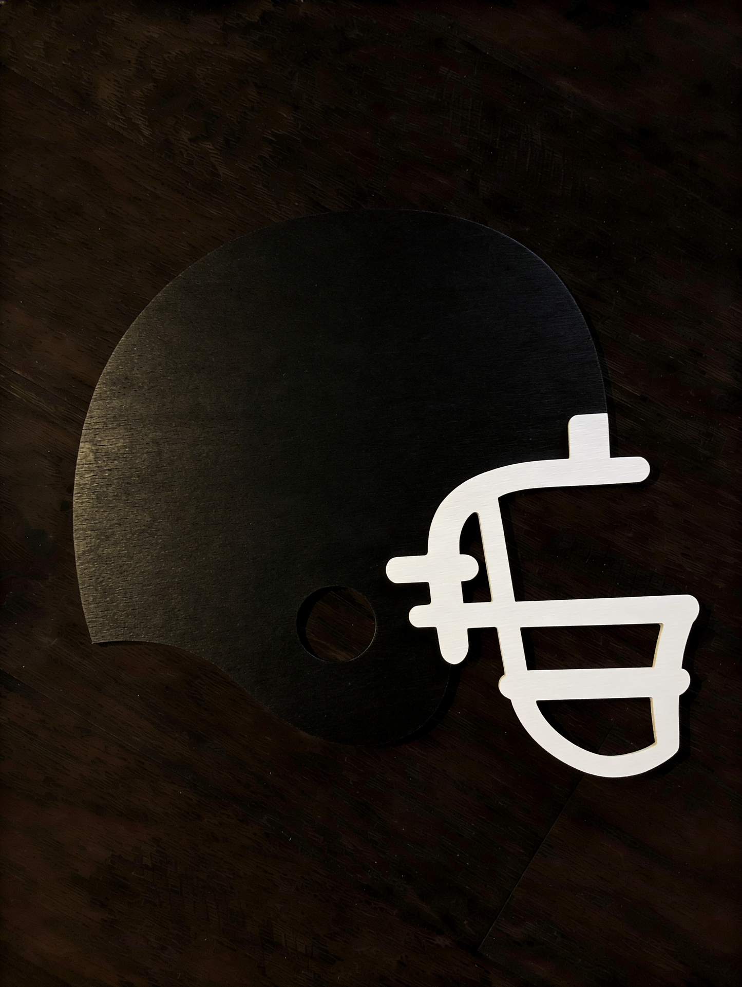 Custom Wood Football Helmet Piece - 12 Colors