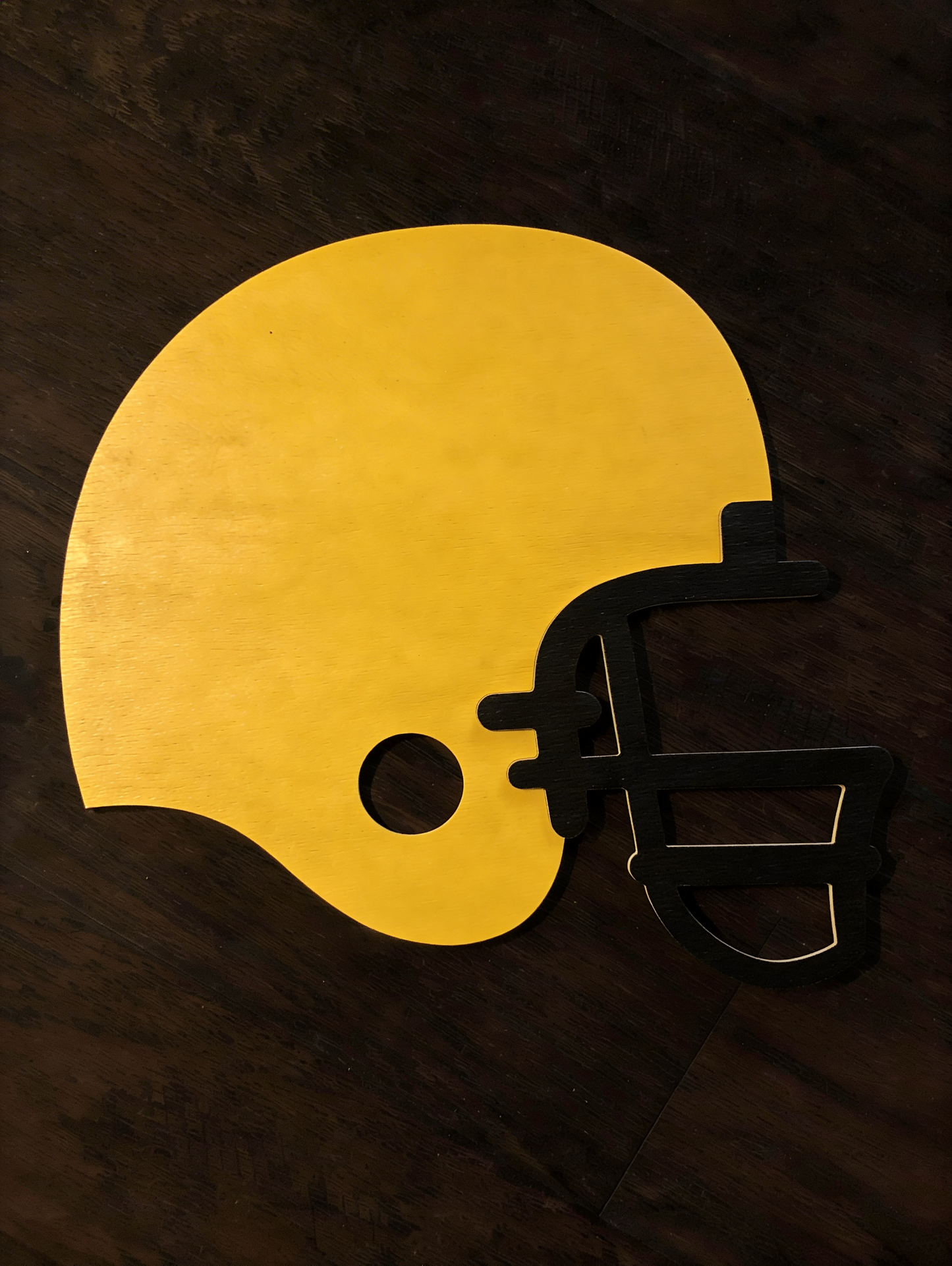 Custom Wood Football Helmet Piece - 12 Colors