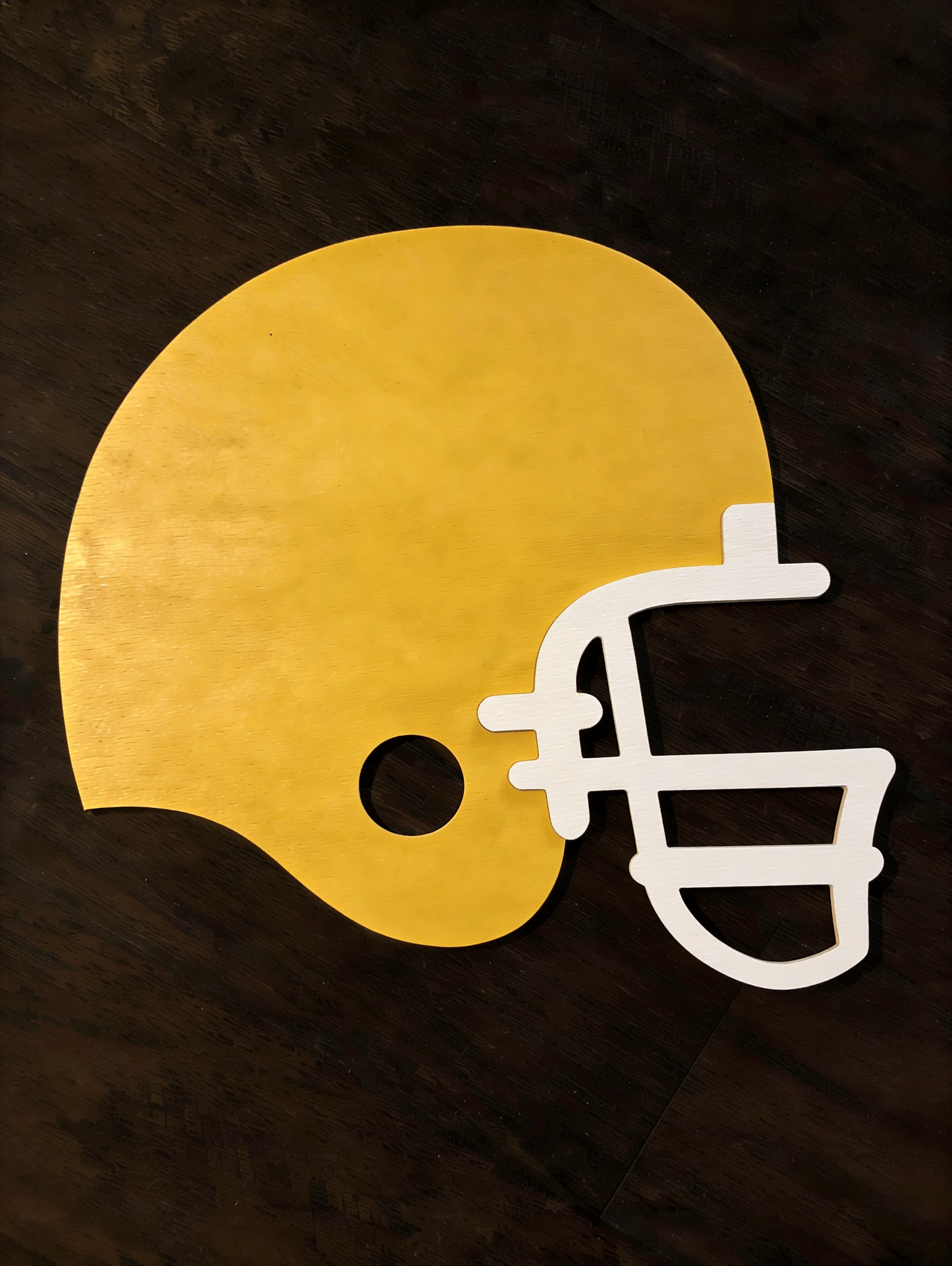 Custom Wood Football Helmet Piece - 12 Colors