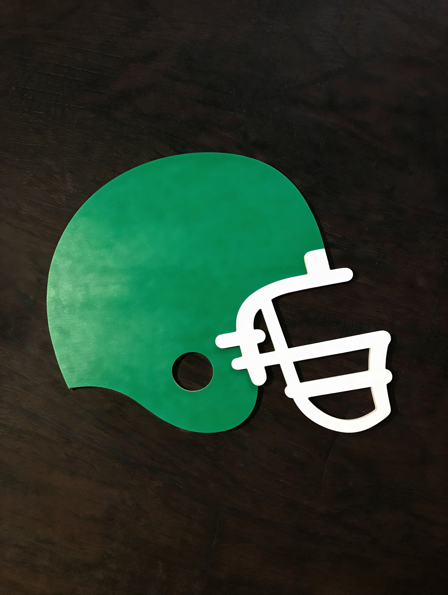 Custom Wood Football Helmet Piece - 12 Colors