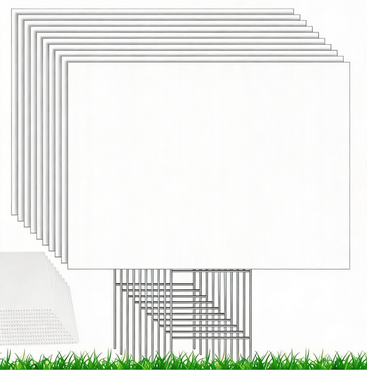 Custom Corrugated Plastic Yard Sign w/Stakes